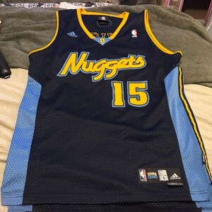 Adidas Black and Blue Nuggets Jersey